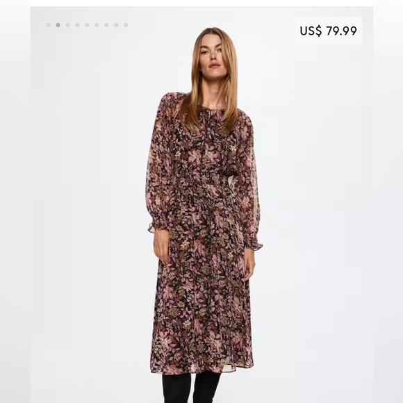 Mango Dresses & Skirts - Beautiful MANGO flower print dress size Small